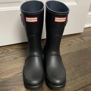 Hunter Rain Boots Black Size 8